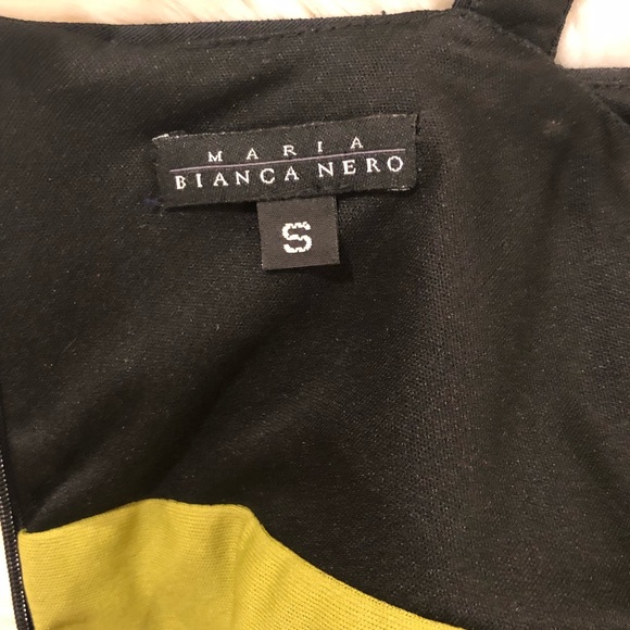 Black and Lime Green Sexy Cocktail mini Dress - Picture 5 of 8